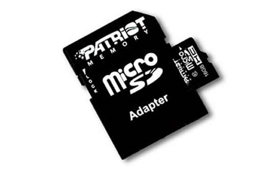 Patriot PSF16GMCSDHC10 Class 10 microSDHC Card 16GB