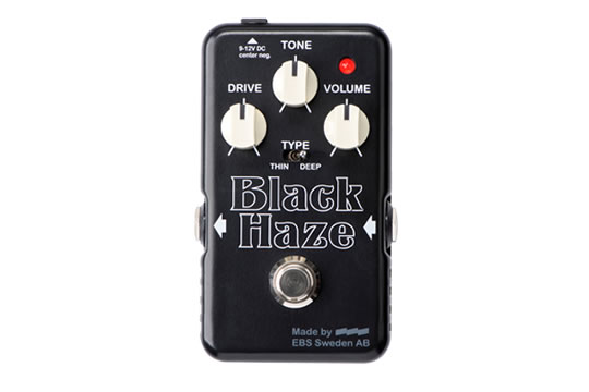 EBS Black Haze Blue Label Overdrive Distortion Effects Pedal